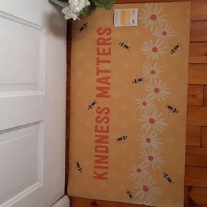 Rug Indoor Outdoor Doormat Bumblebees Bees Daisies Kindness Matters Honey Bee